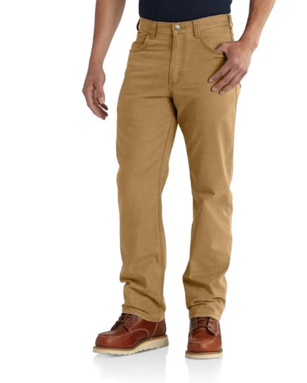 Carhartt Rugged Flex Relaxed Fit Canvas 5-Pocket Outdoor Work Pants Khaki 33x32